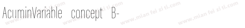 AcuminVariable concept B字体转换
